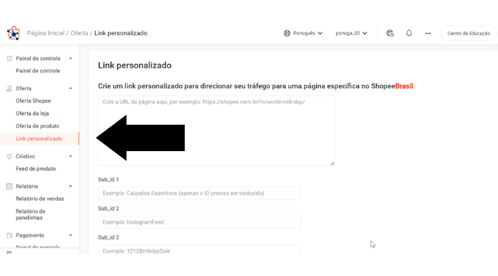 como pegar link de afiliado da shopee